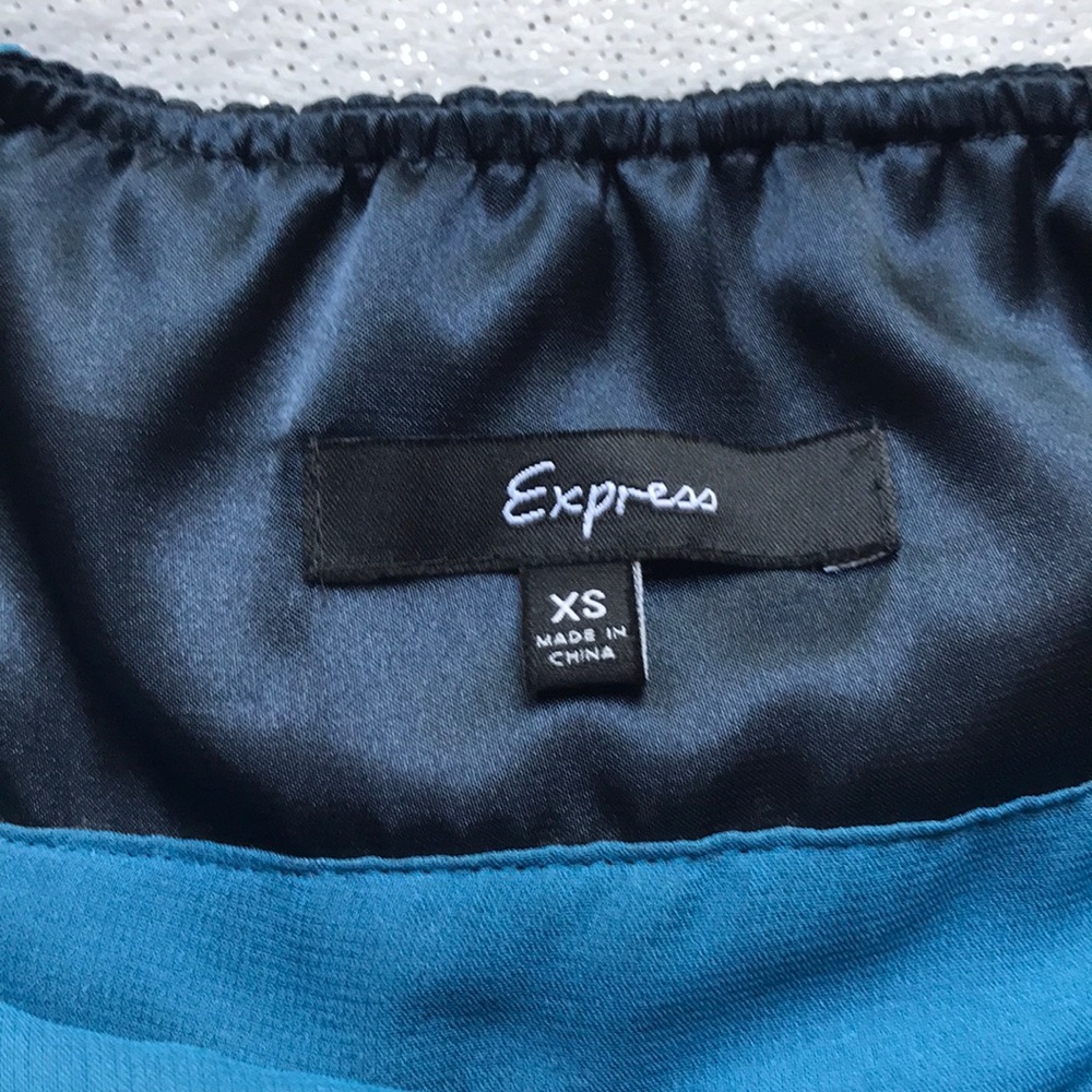 Stunning Teal Ombré colored Express Halter dress - Picture 4 of 5